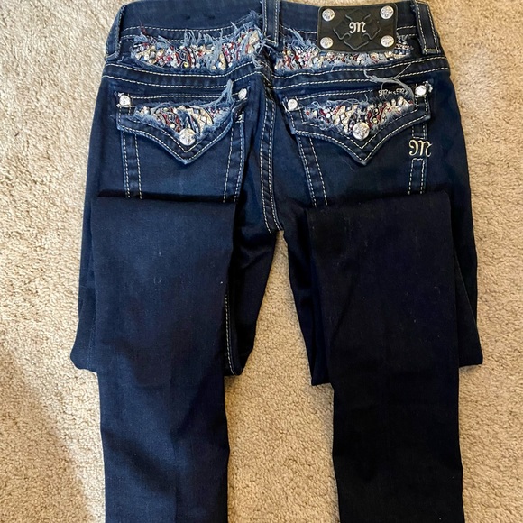 Miss Me Dark Wash Skinny Jeans - Picture 1 of 7